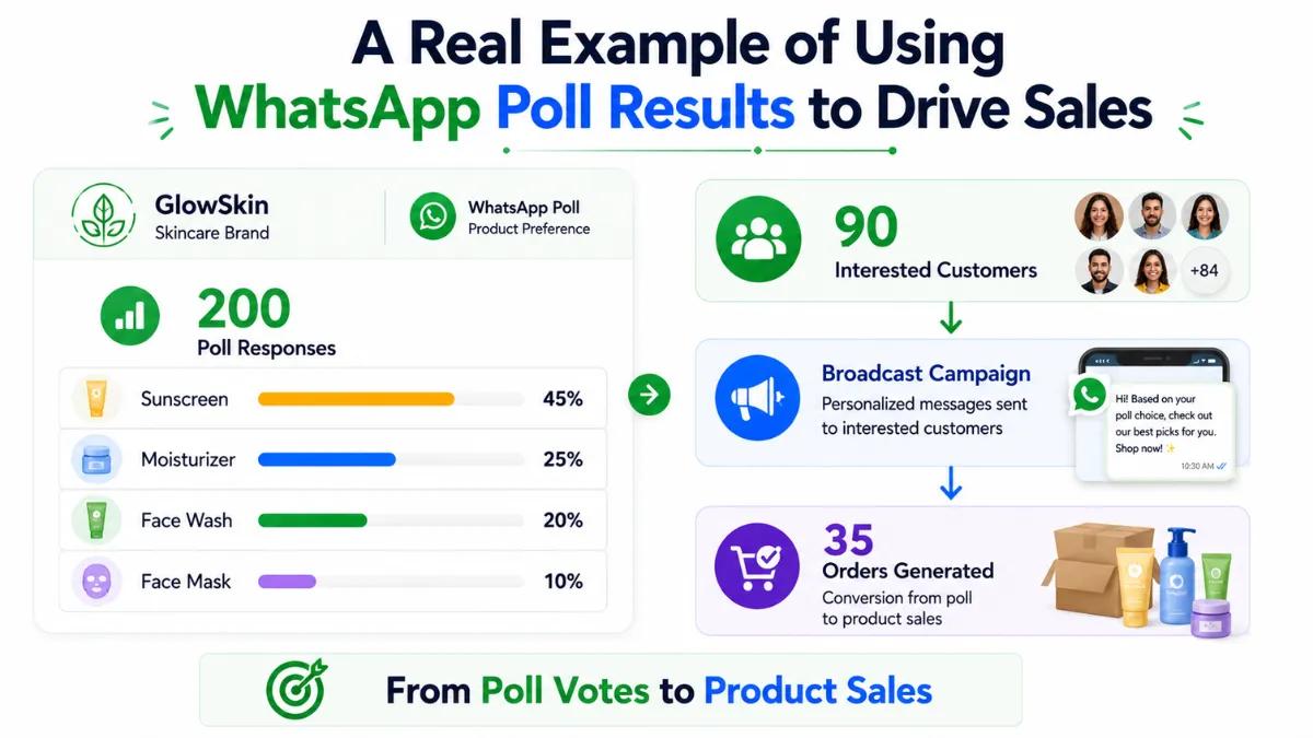 Example Of Using WhatsApp Poll Results To Drive Sales