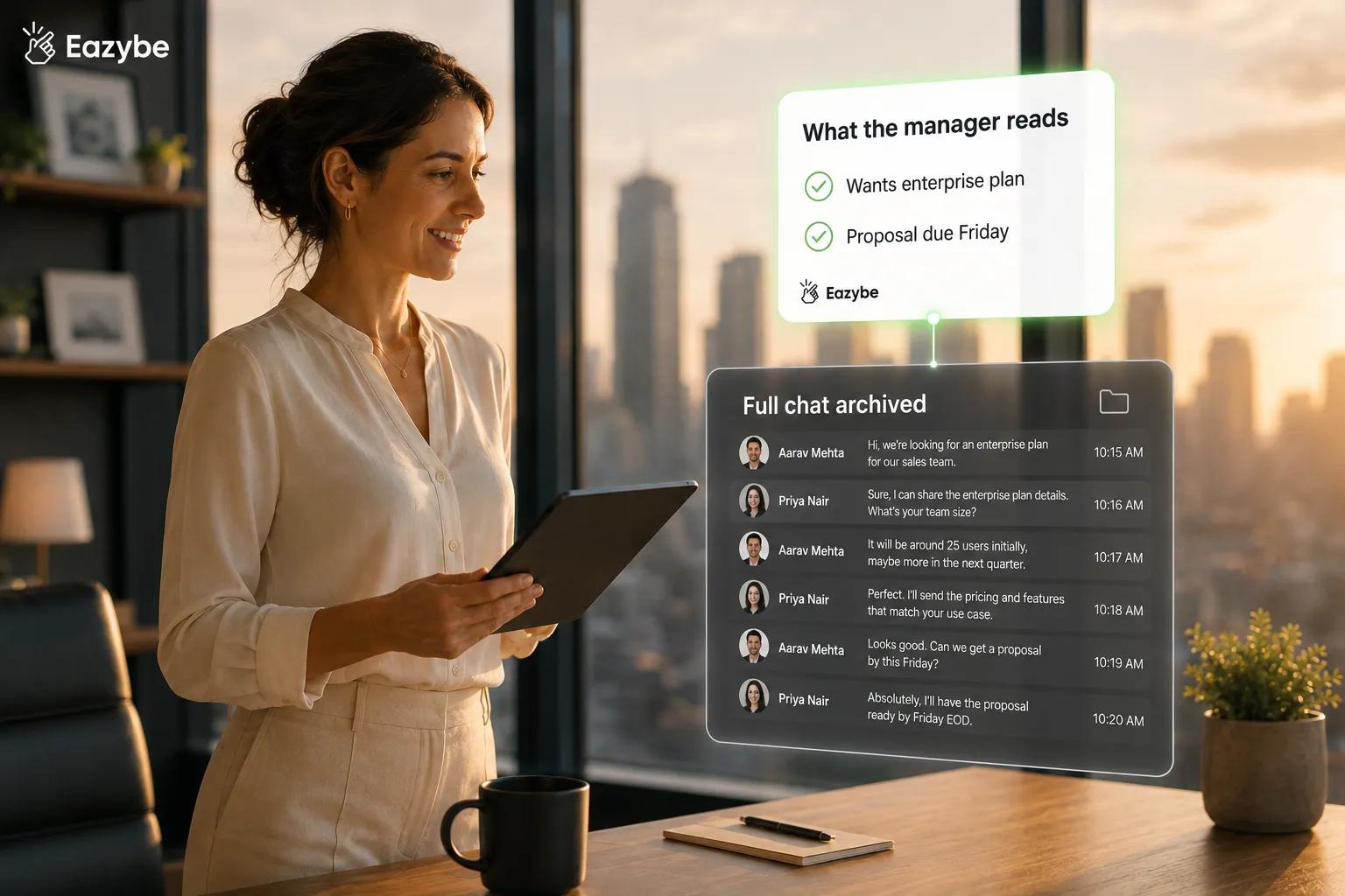 WhatsApp transcript inside Salesforce
