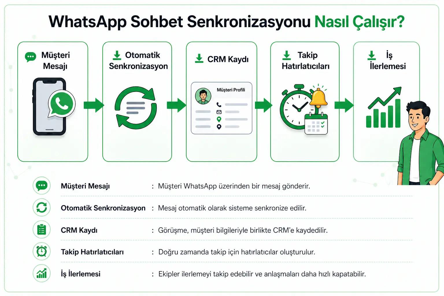 CRM'de WhatsApp Sohbet Senkronizasyonu