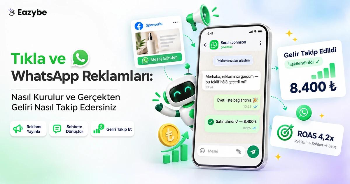 Click To WhatsApp Reklamları: nasıl kurulur ve gelir gerçekten nasıl takip edilir