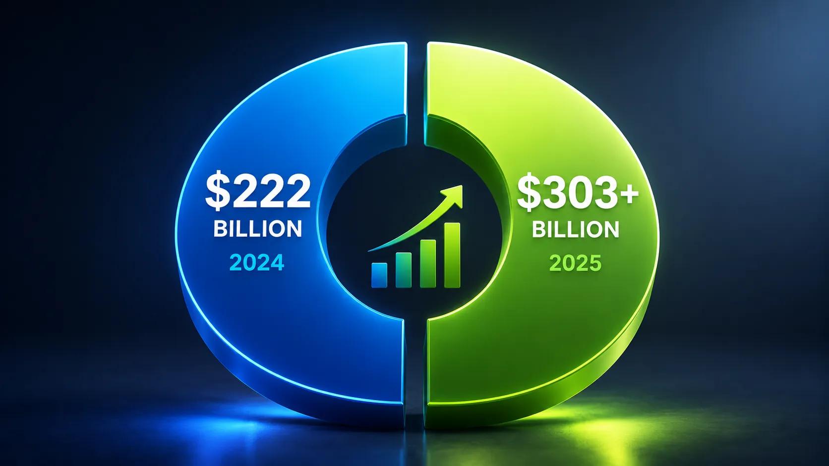 Global real estate AI market growth $222B in 2024 to $303B in 2025