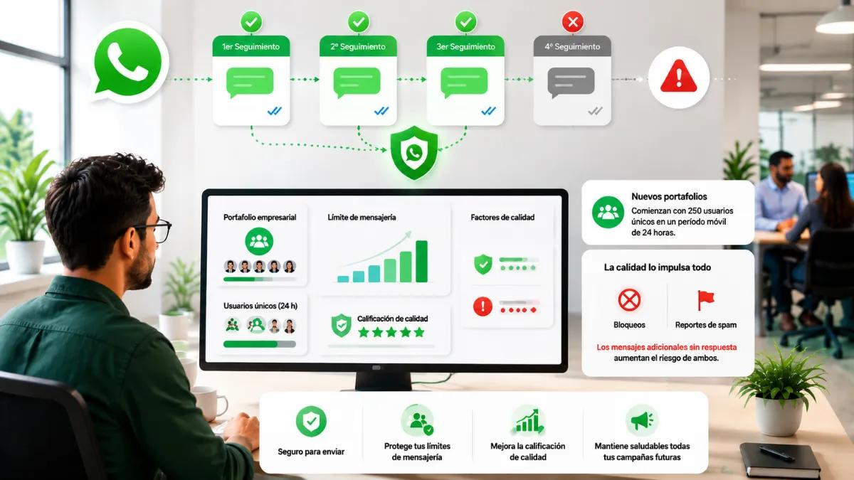 Límites seguros de seguimiento en WhatsApp: tres mensajes seguros y su impacto en la calificación de calidad