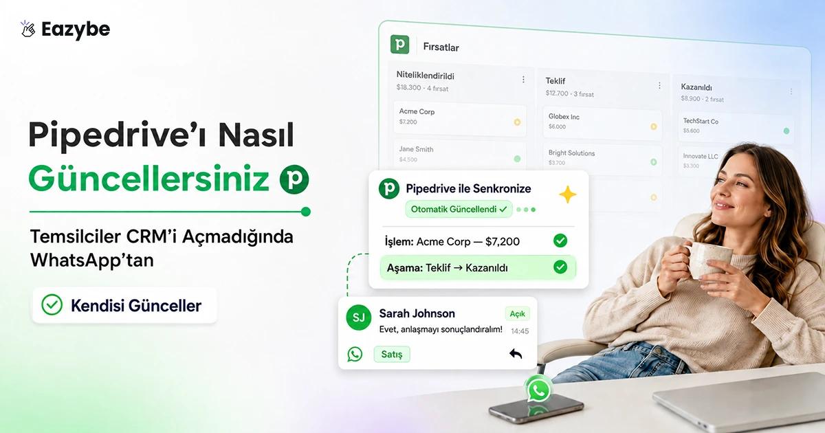 Pipedrive'ı WhatsApp'tan güncelleme