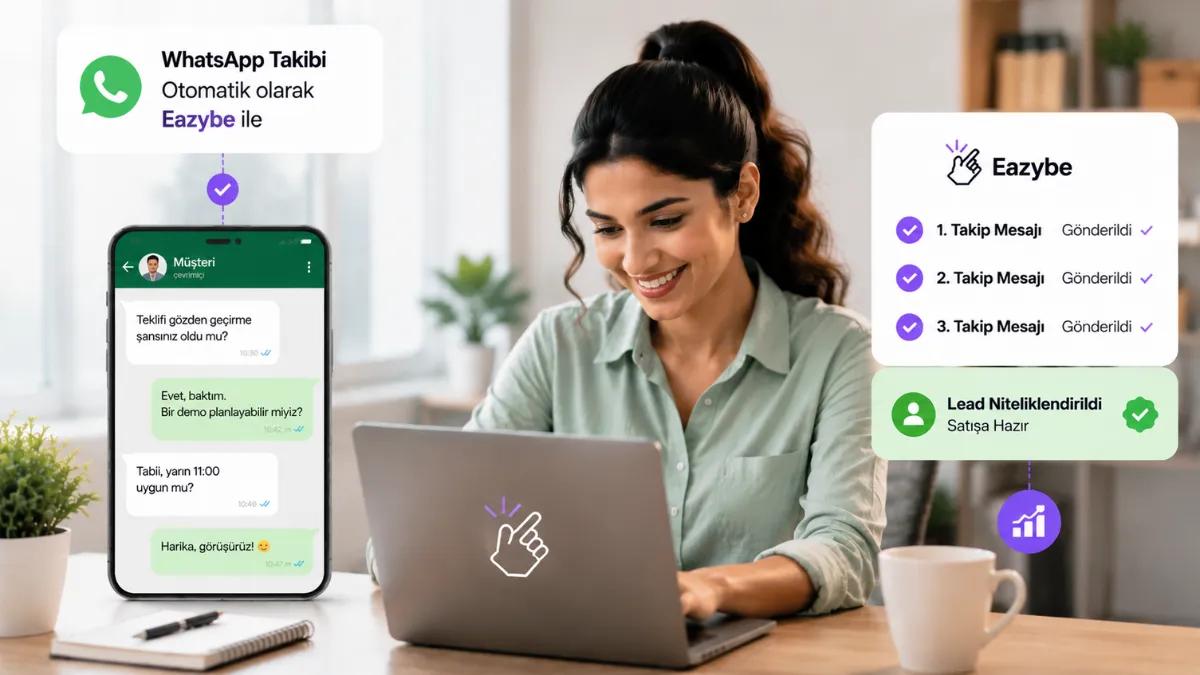 Müşteri adayı nitelenene kadar üç mesaj gönderen WhatsApp takip otomasyonu