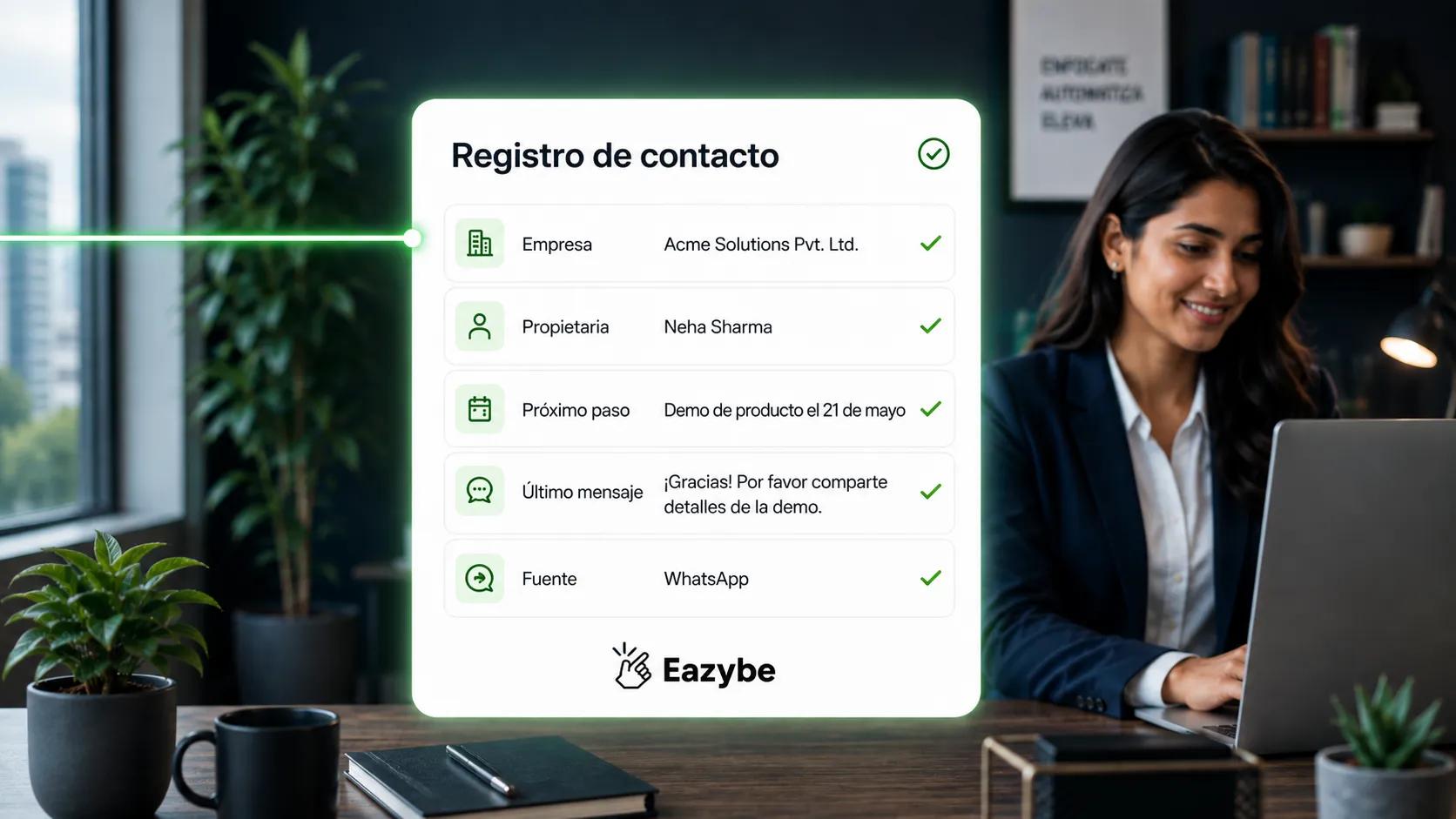 Registro de contacto de Salesforce sincronizado