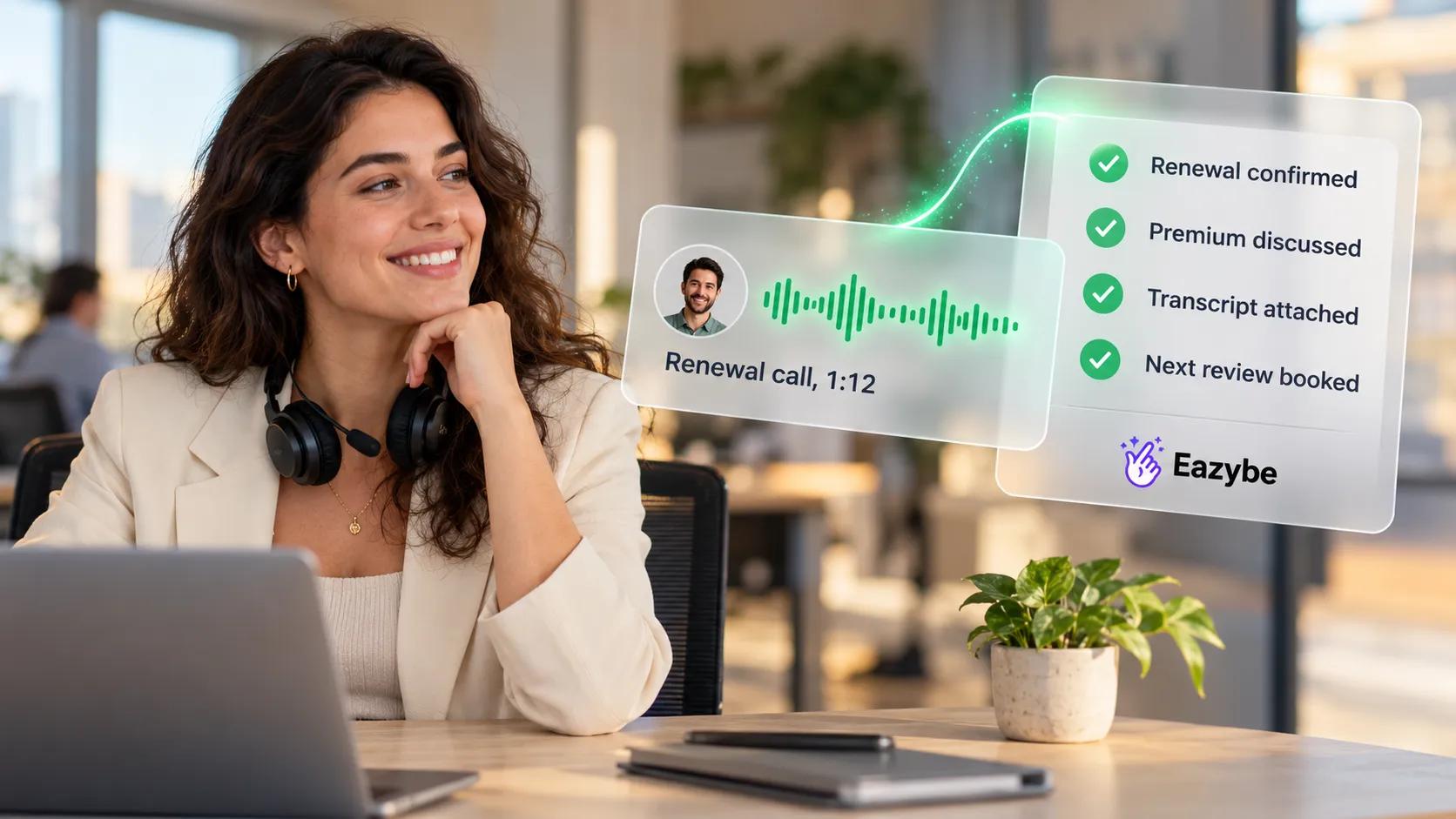 AI voice agent CRM insurance
