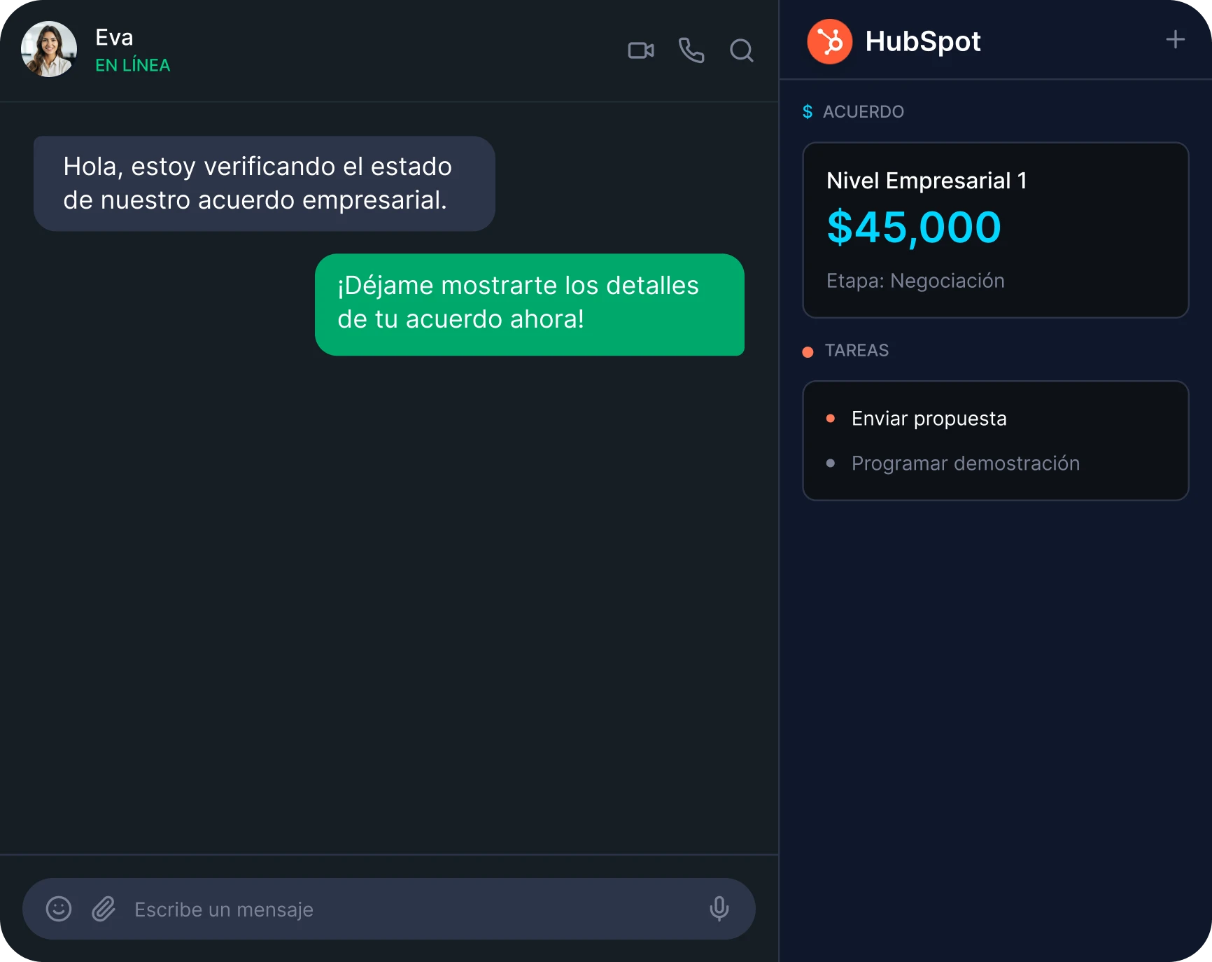 La mejor alternativa de TimelinesAi es Eazybe para administrar su CRM directamente dentro de WhatsApp