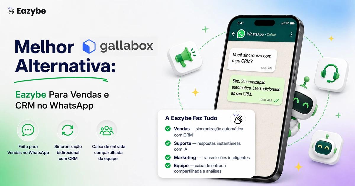 Melhor Alternativa ao Gallabox: Eazybe Para Vendas e CRM no WhatsApp