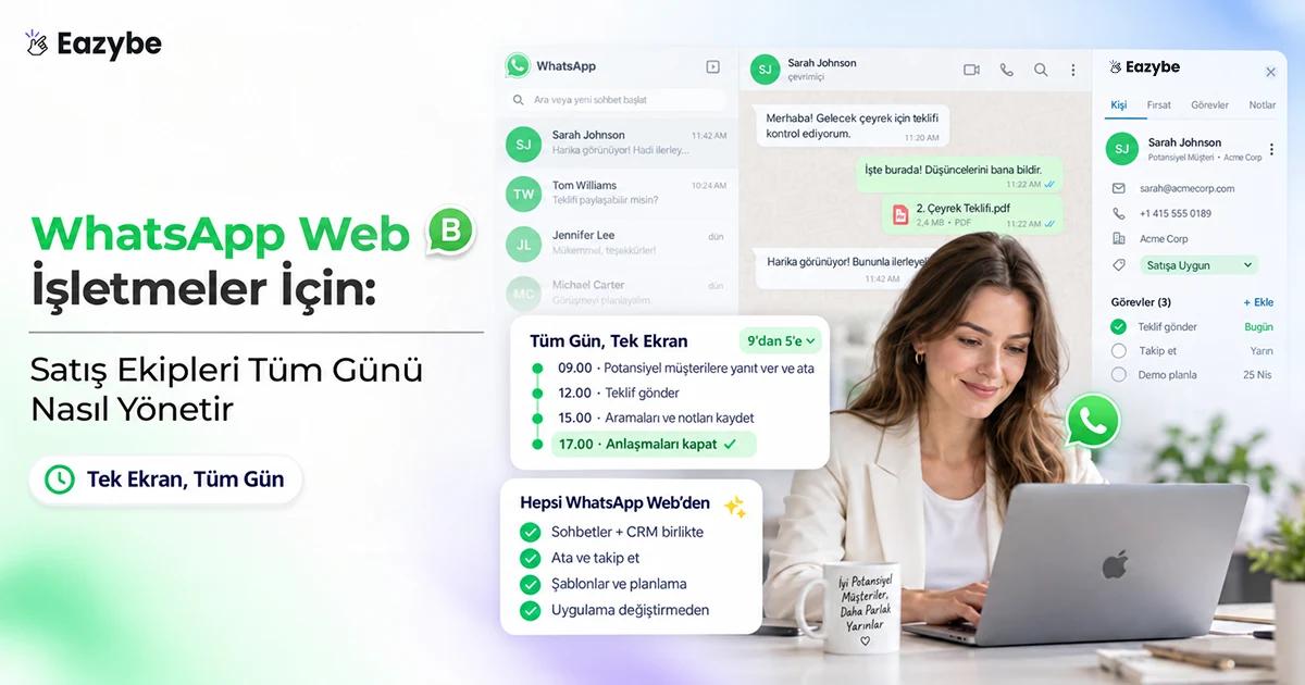 İşletmeler için WhatsApp Web: Satış Ekipleri Bütün Günü Nasıl Yönetiyor