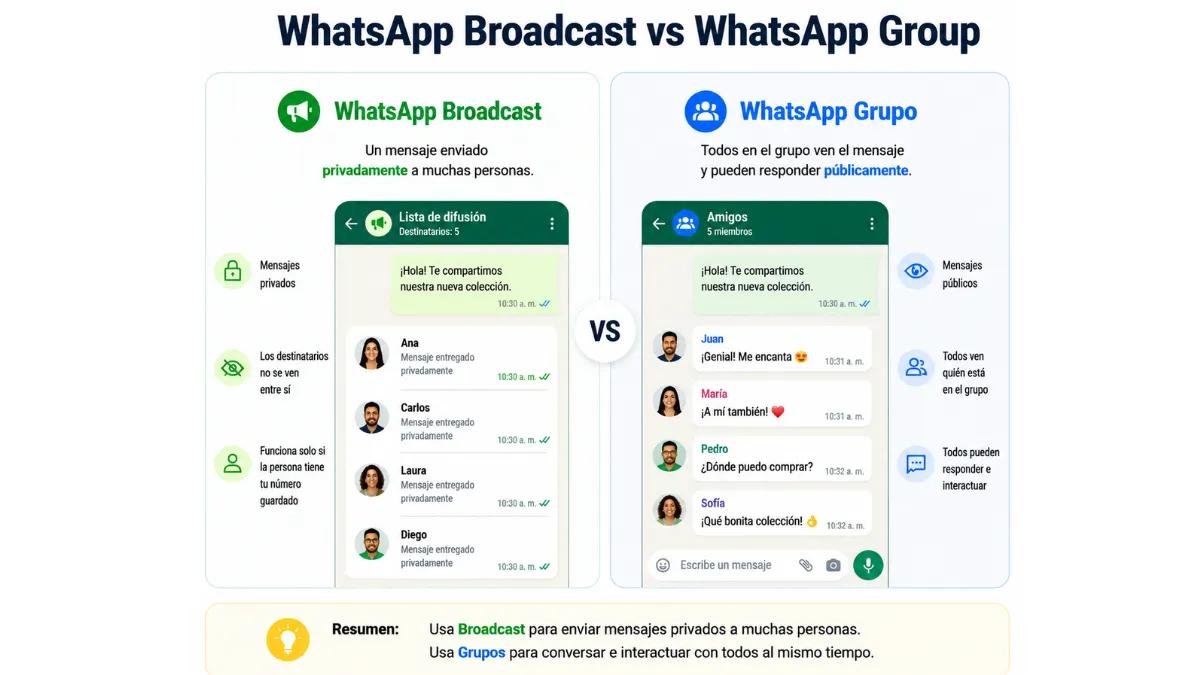Función de transmisión en WhatsApp