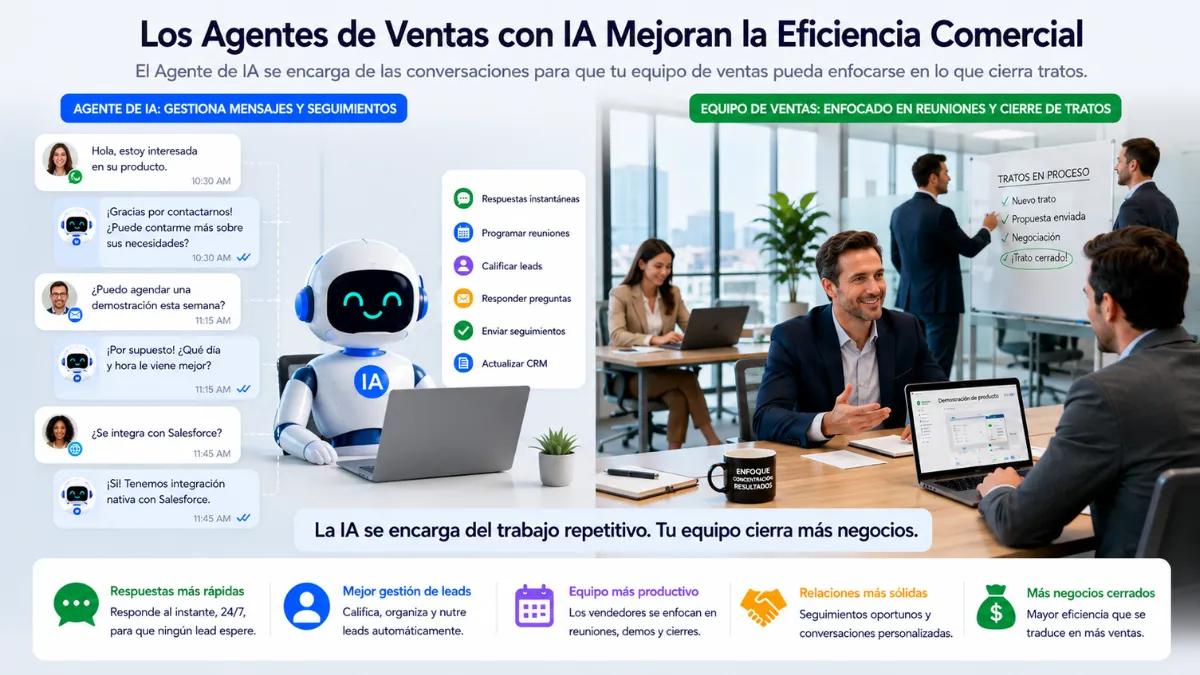 Cómo los agentes de ventas con IA aumentan la eficiencia de las ventas en los países de habla hispana
