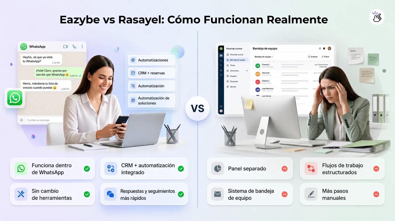 ¿Quién debería elegir Eazybe vs Rasayel?