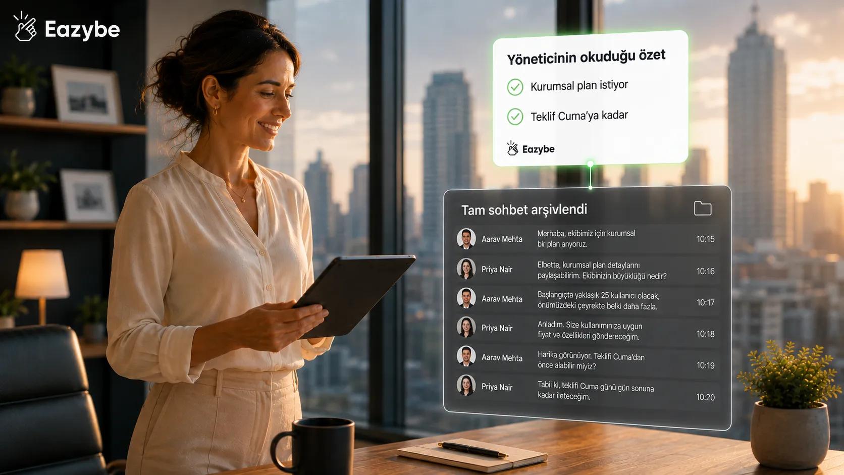 Salesforce içinde WhatsApp yazışma dökümü