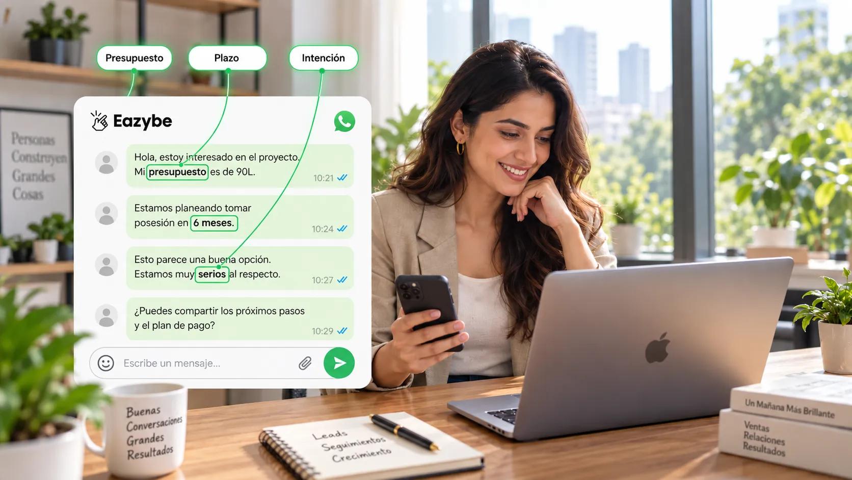 Señales de calificación de leads en WhatsApp