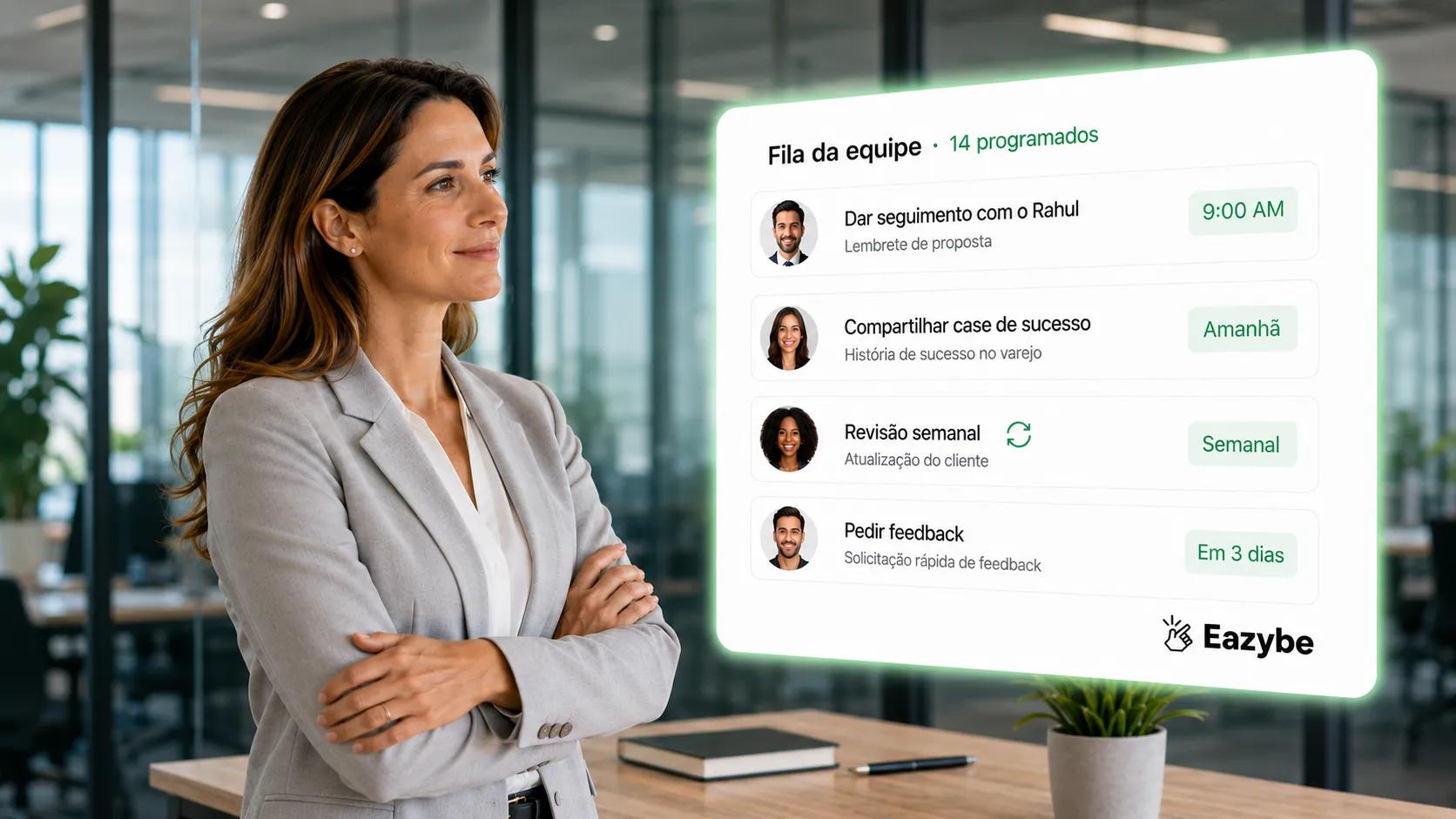 mensagens de WhatsApp agendadas distribuídas entre vendedores