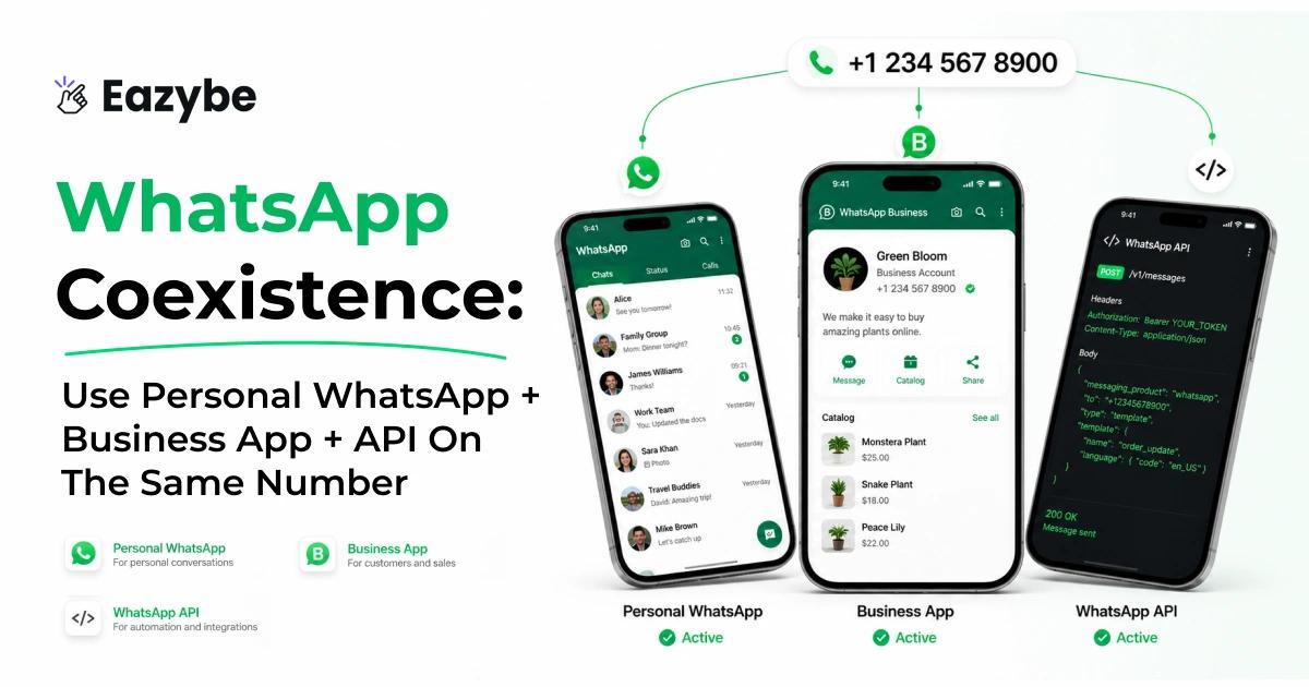 WhatsApp Coexistence: Use Personal WhatsApp + Business App + API On The Same Number