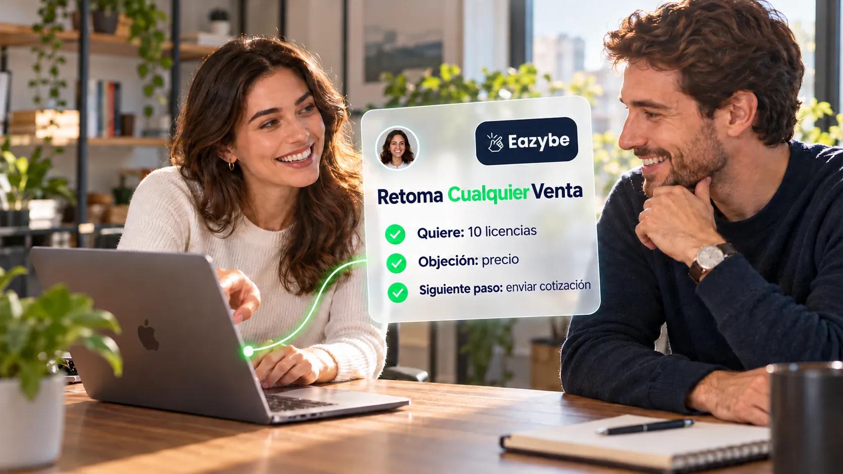Traspaso de una oportunidad con el resumen del chat