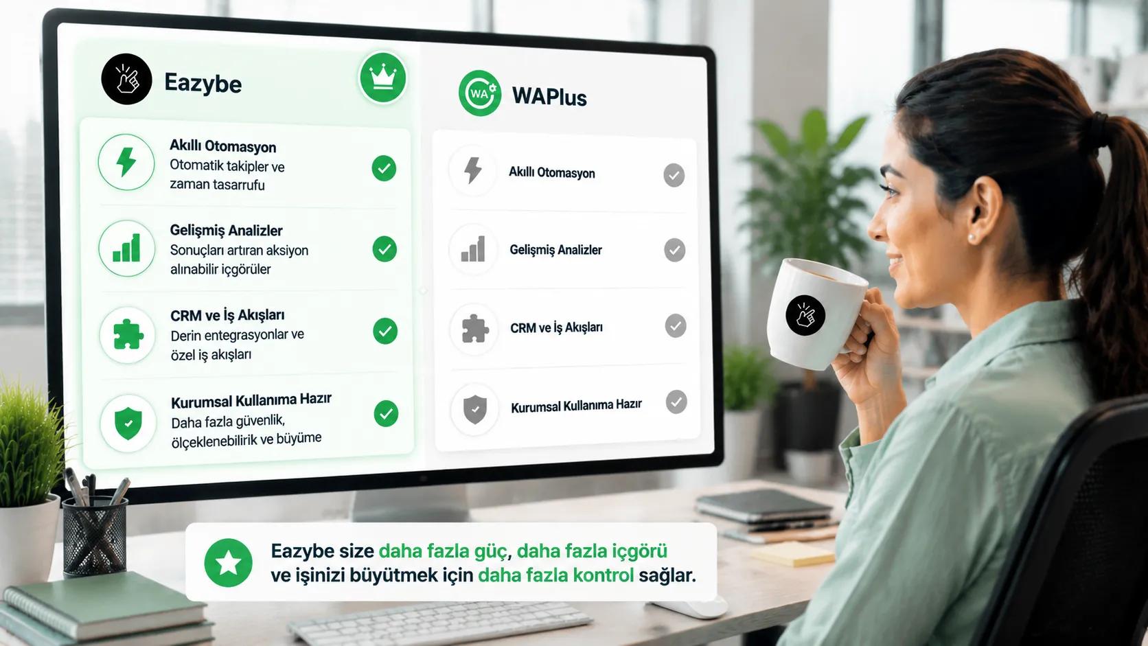 Eazybe vs WAPlus özellik karşılaştırması
