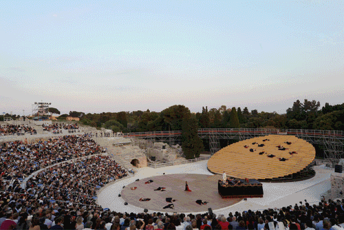 Performance of Aristophane's The Birds, 2012. Directed by Roberta Torre