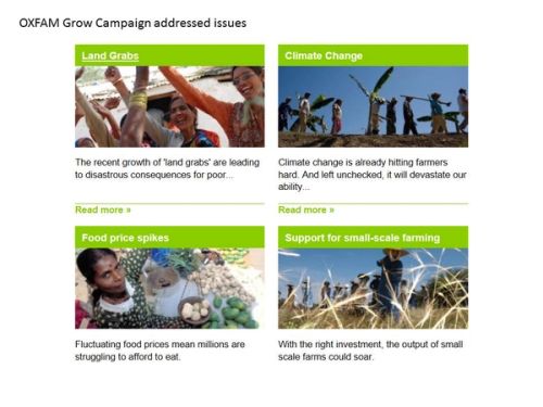 And of course these tragedies are increasingly brought to us to the courtesy of NGO’s that are increasing the need to identifying these problems – so therefore we have land grabs, land change, food spikes and support for small scale farming, seemingly telling us what has gone wrong on the countryside but each of these is obviously not more than a mediated diversion and a PR version.
