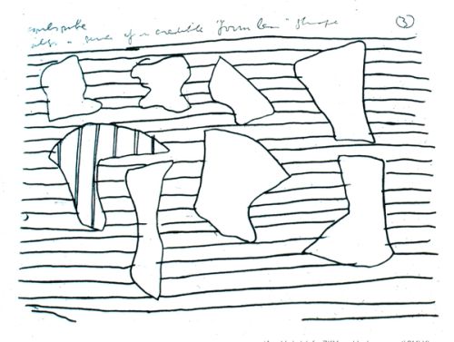 ‘An old sketch for ZKM, suddenly pregnant’ SMLXL. Along with conference centers, restaurants, offices, etc. it would consolidate five separate and autonomous institutions in which the complete production of words and images since 1945 - the Bibliothèque is as much cinema as library- would be contained: a cinémathèque, library for recent acquisitions (magazines, books, videos), a reference library, a library of catalogs, and a scientific research library.