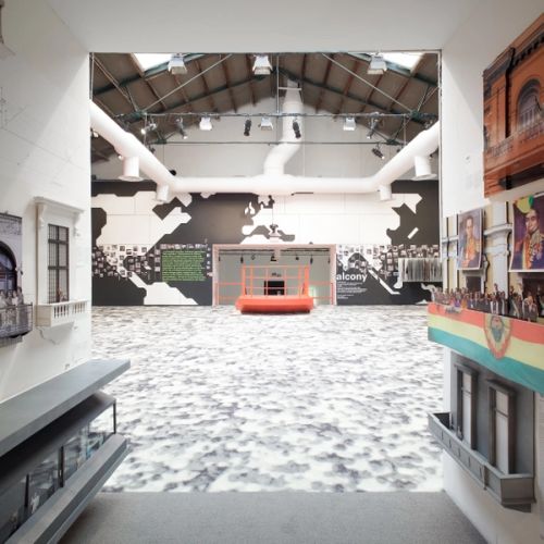 Room Six: Balcony...newfangled invention, awkward appendage, “fake appetizer” (Quatremere de Quincy), health-giver, mediator between inside and outside, public and private, universal civilizer, platform for theatrical projection of personal micropolitics (mini-gardens) and national ideologies, go-to tool of social democracy, registration of mass individualism on the face of the city, privileged promontory over the street, storage space, wasted space... the balcony is the modern architectural element par-excellence... its role in announcing private identity publicly now subsumed by the digital realm...