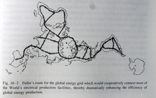 Fuller also made a diagram of energy in the world running in certain kinds of streaks or vents, therefore enhancing the entire efficiency of the system. There's more about it later.