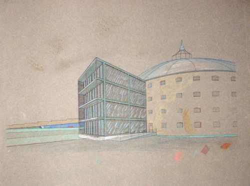 All of the facilities requiered for the Koepel to function as "home" – living quarters, dining rooms, bathrooms – are concentrated in two external satellites attached to the rings.