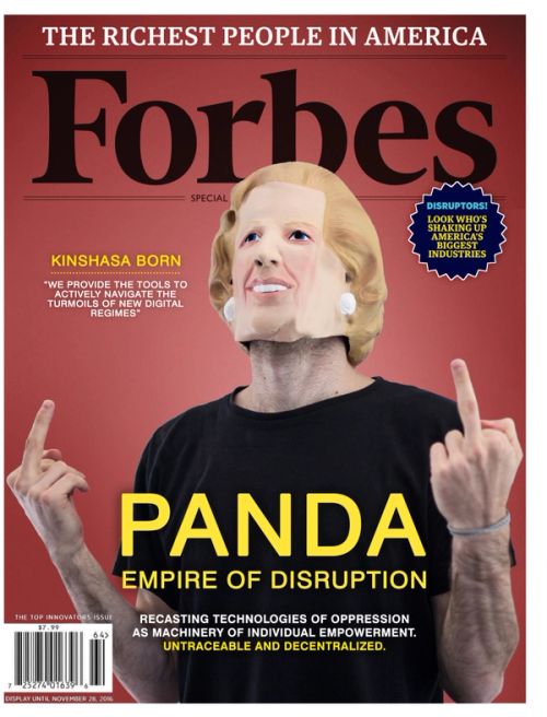 PANDA is at once an act of resistance and a business opportunity – conceived within the cultural framework and space of new economic digital realms. It is the antibody of metastasizing platform capitalism.