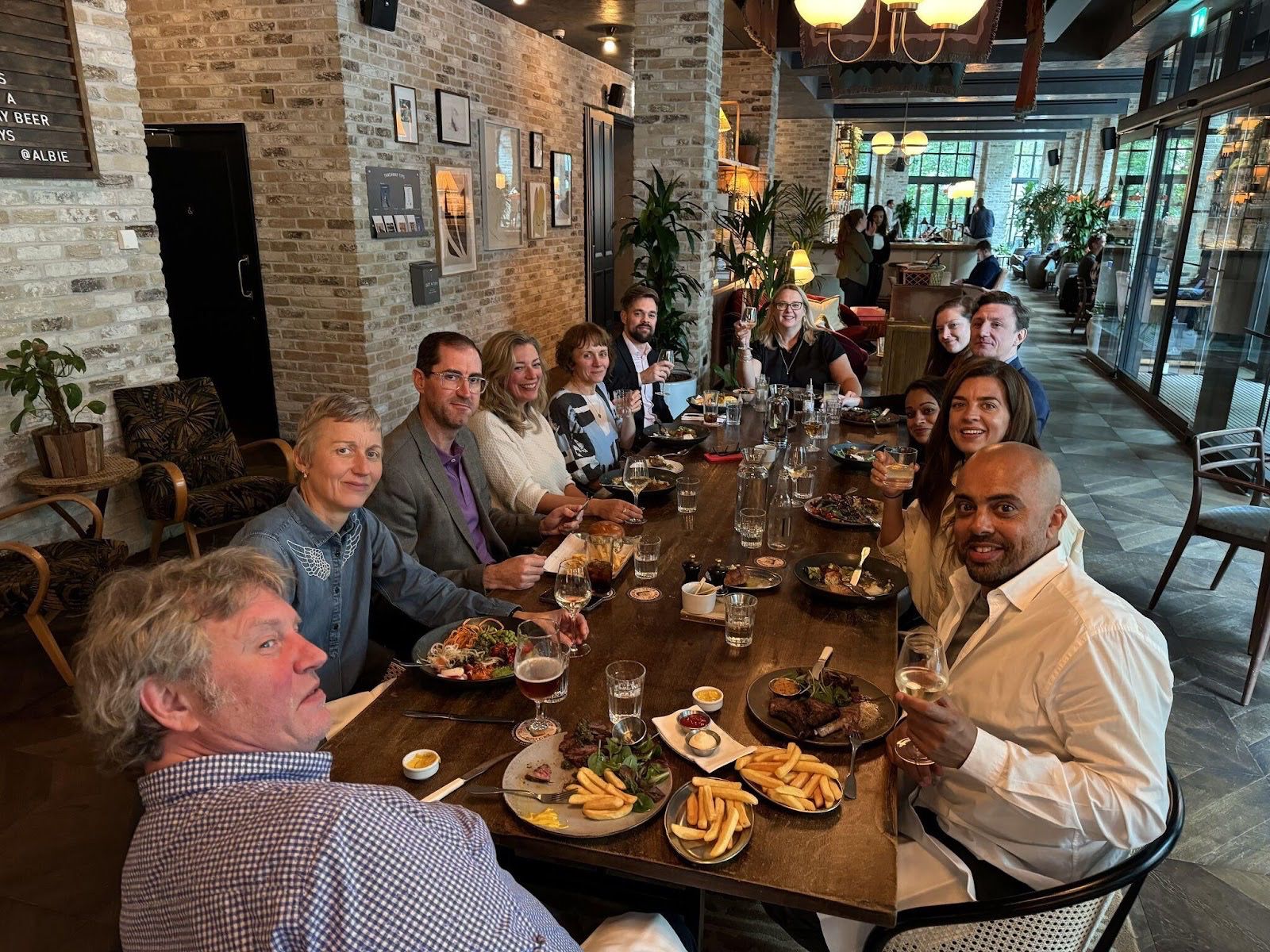 The Timberyard team around the table at a social lunch