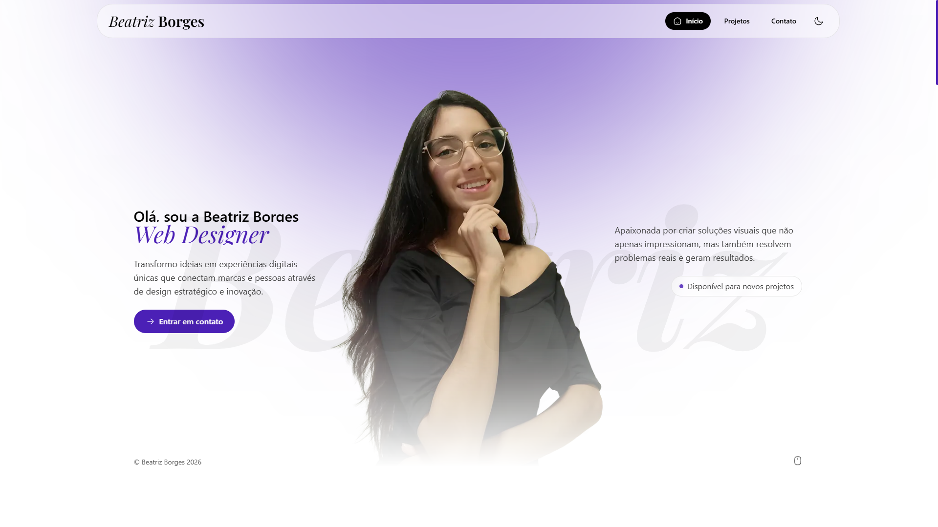 Imagem 1 do projeto Beatriz Portfolio