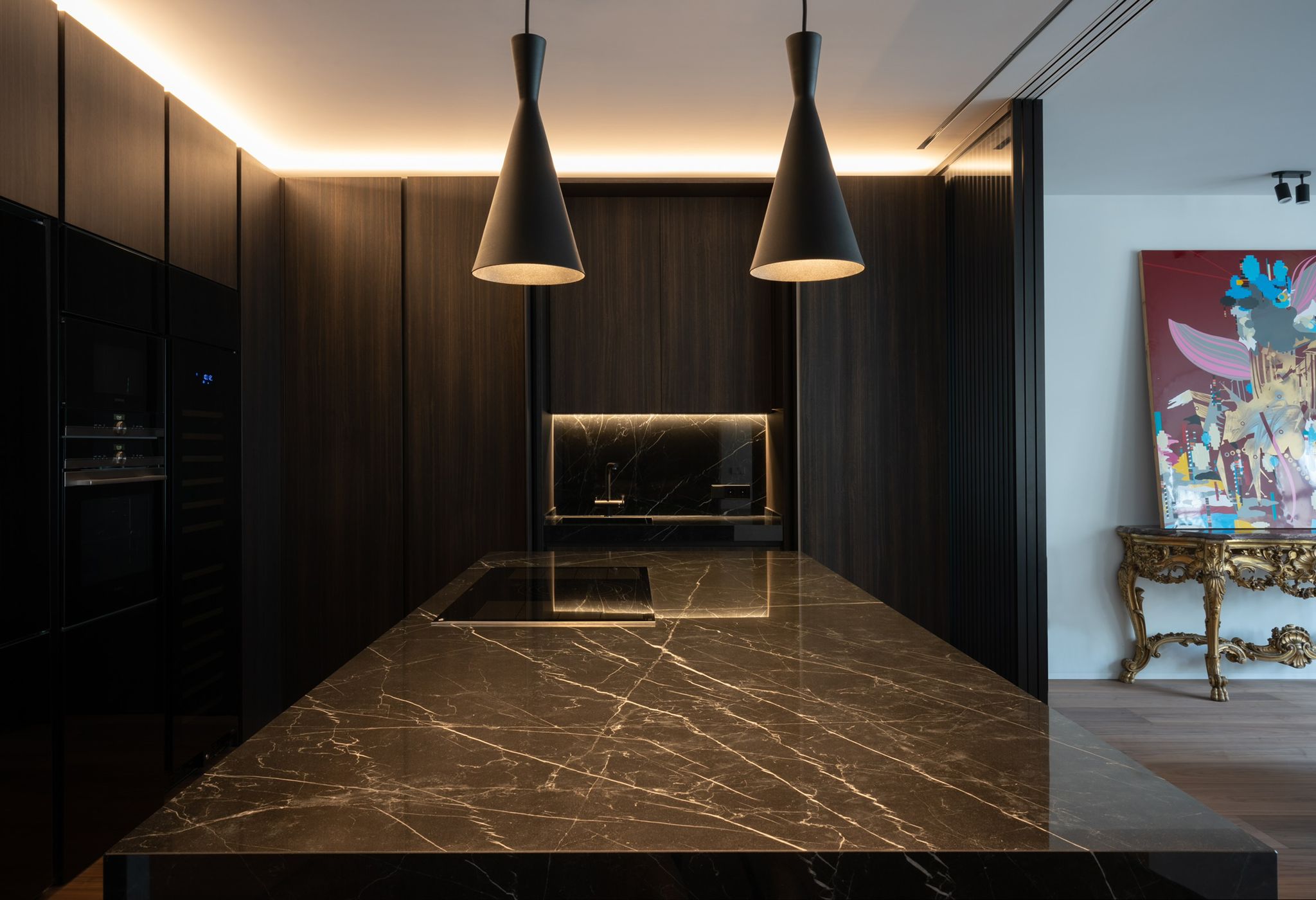 Detalle de materiales y arquitectura residencial en un proyecto del estudio en Valencia.