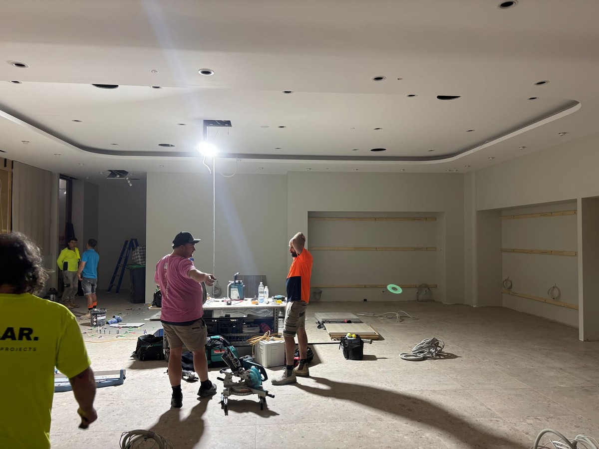 Pillar team on the tools during a fitout