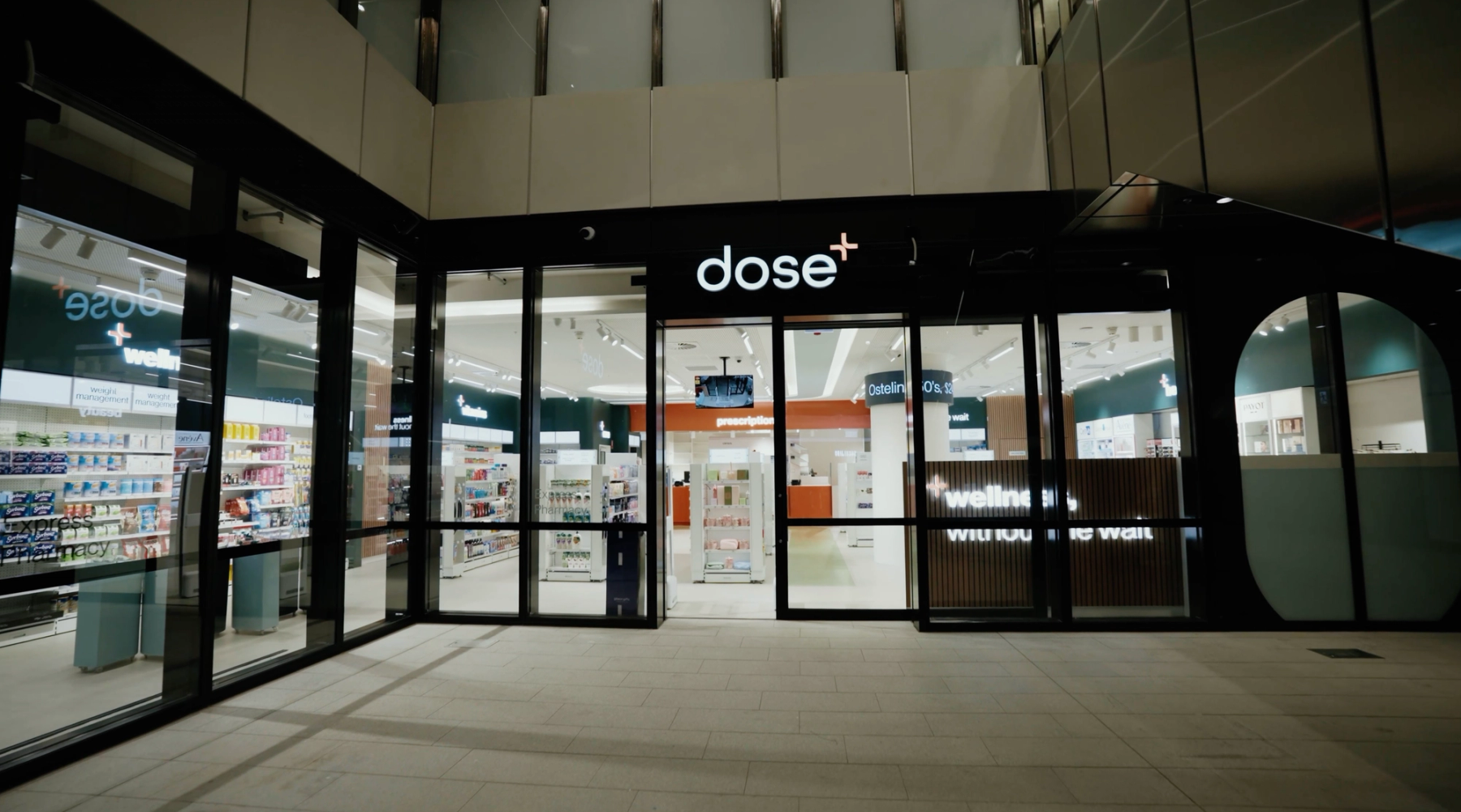 Dose Pharmacy - Pharmacy fitout for Pillar Commercial Projects. 