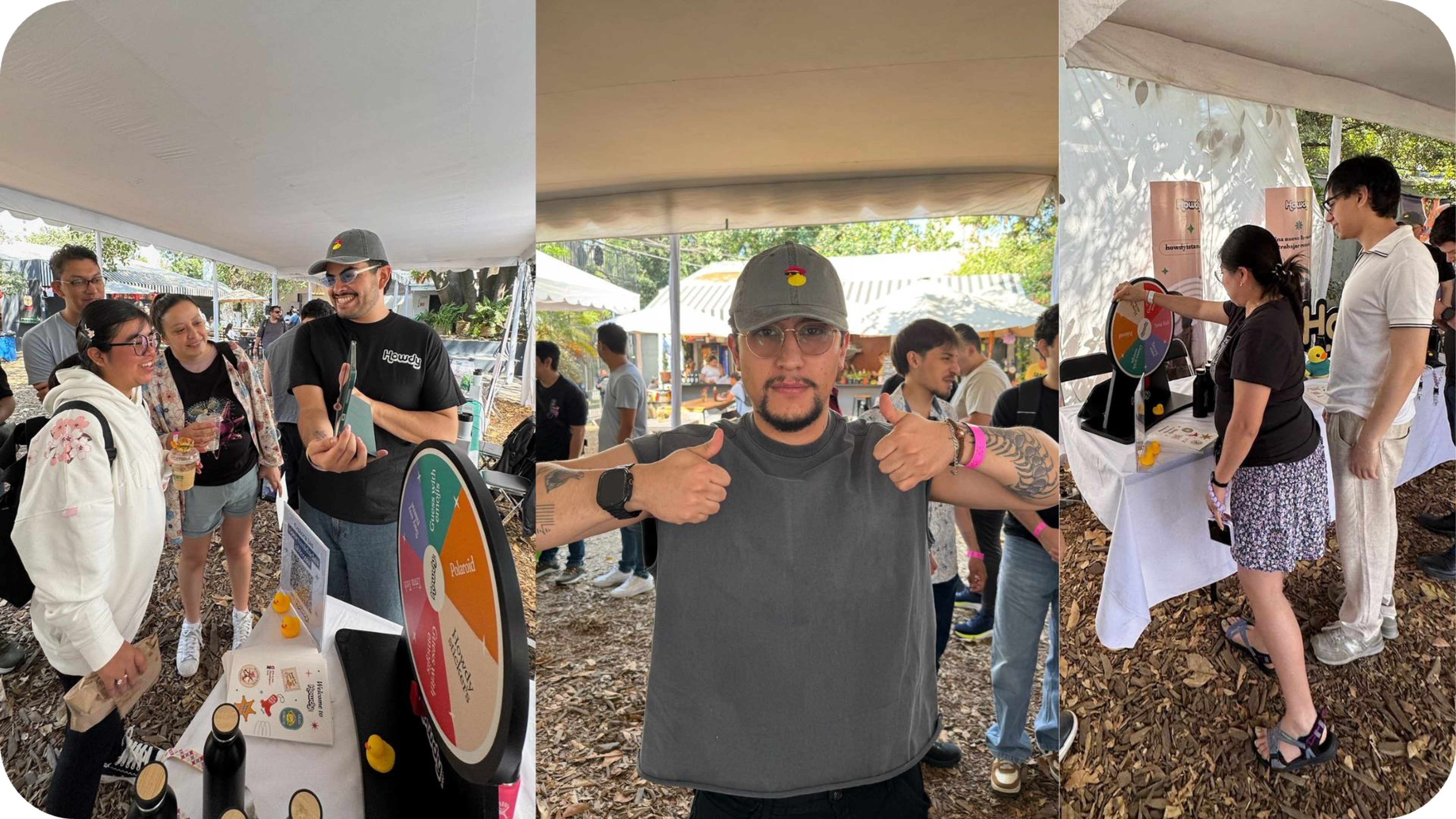 Developers en el stand de Howdy