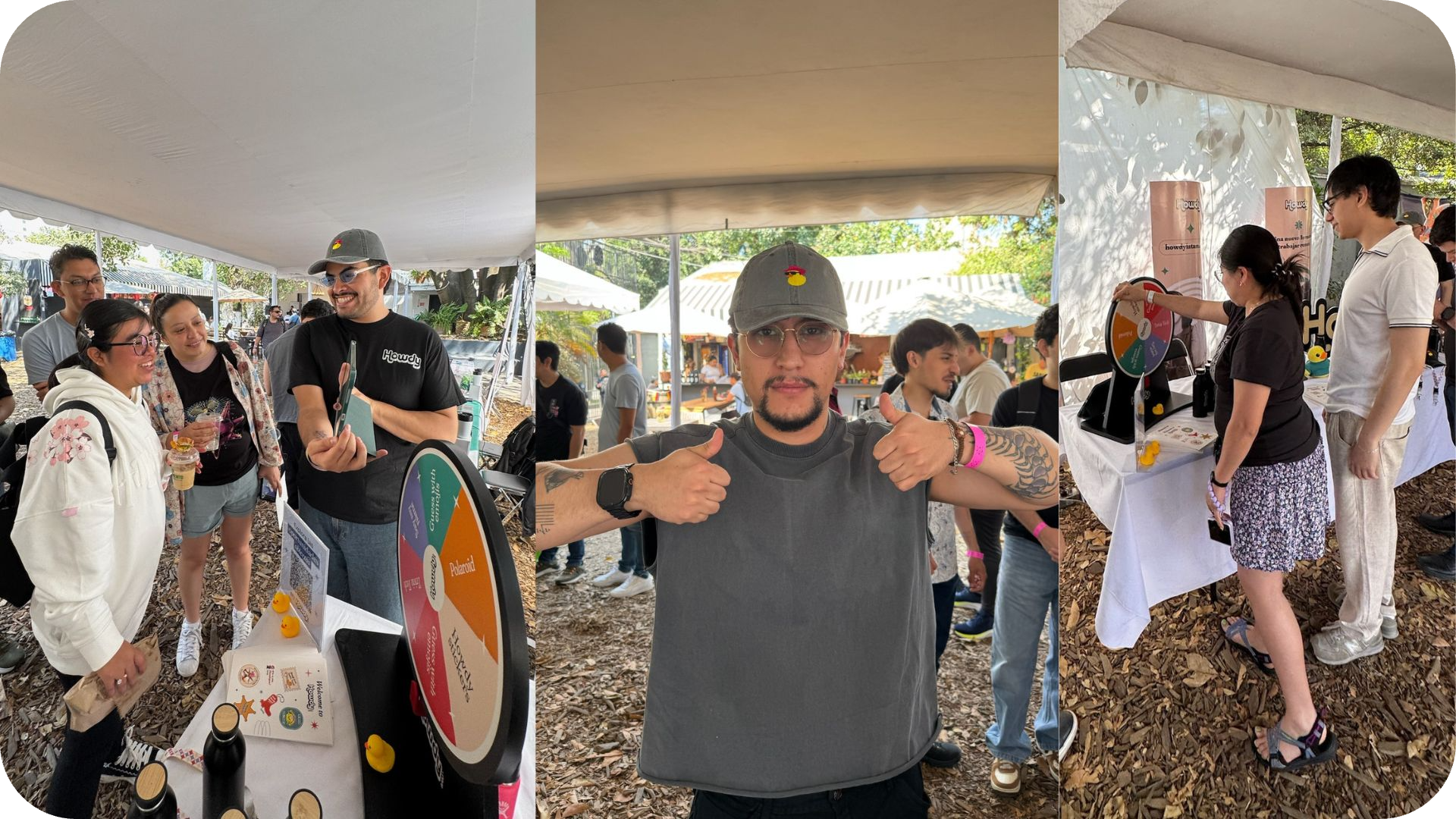 Developers en el stand de Howdy