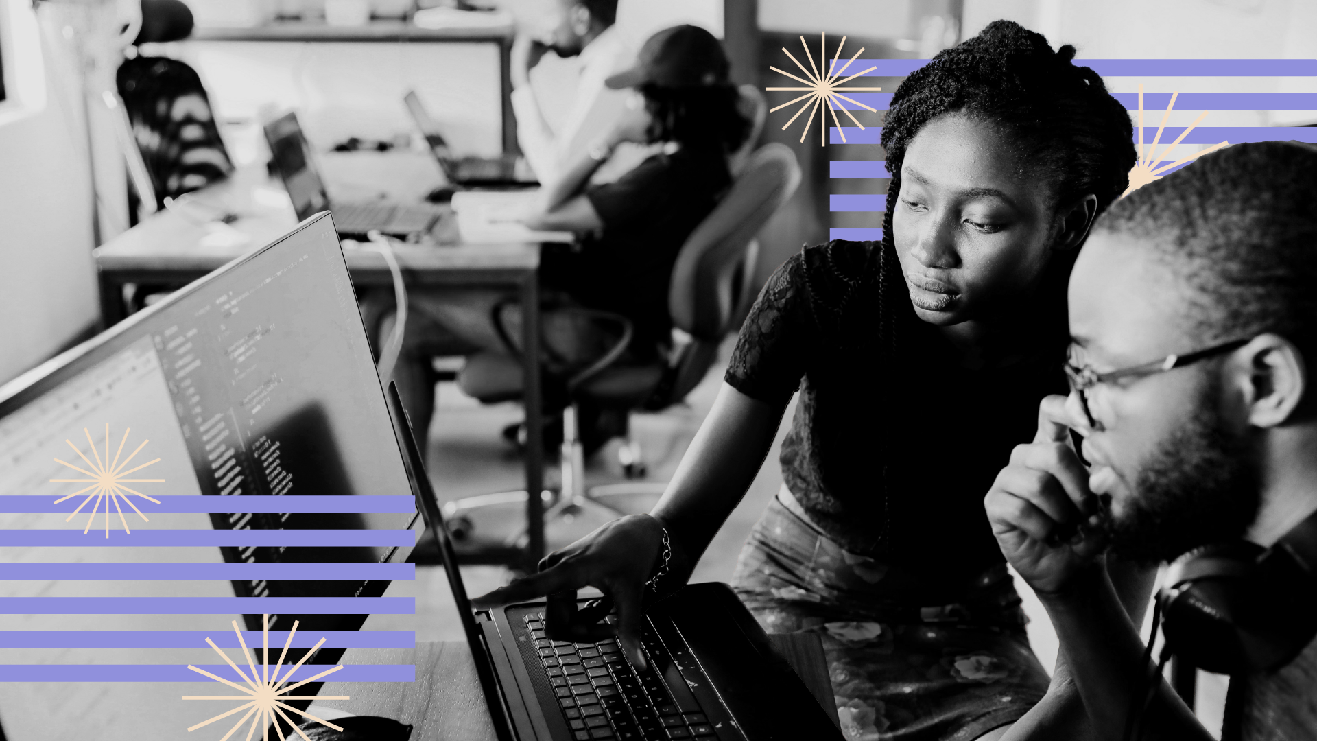 Dos desarrolladores de software afroamericanos