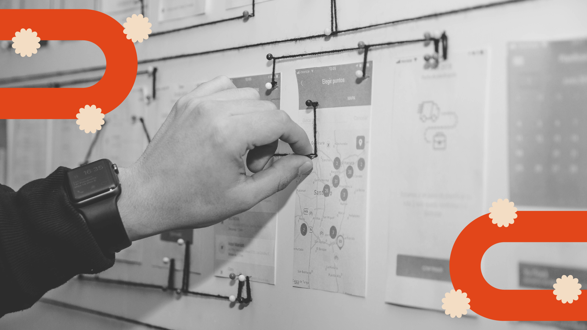 UX Manager trabajando sobre el wireframe de una aplicación