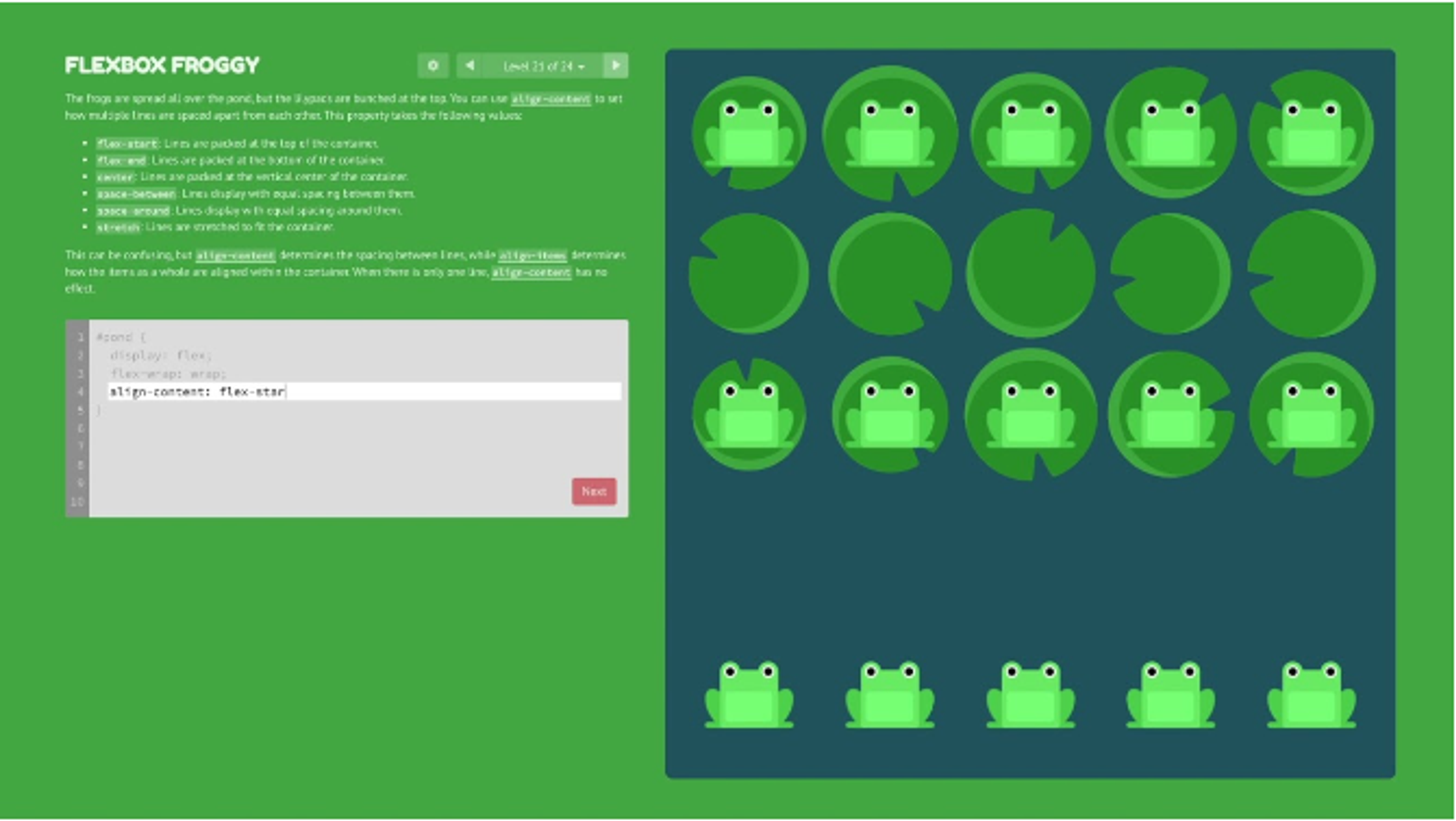 Flexbox Froggy