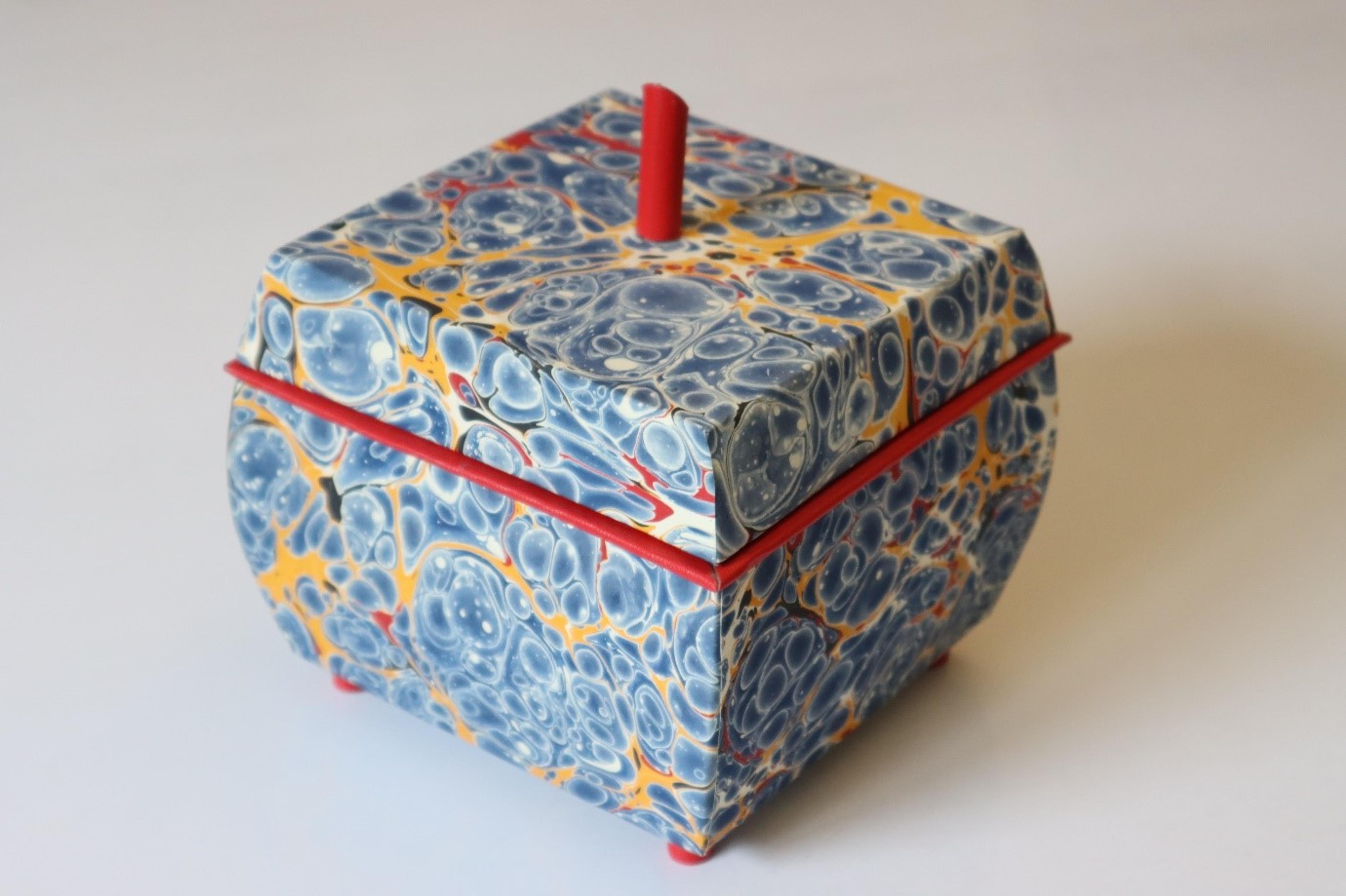 photo of origami marbled trinket box