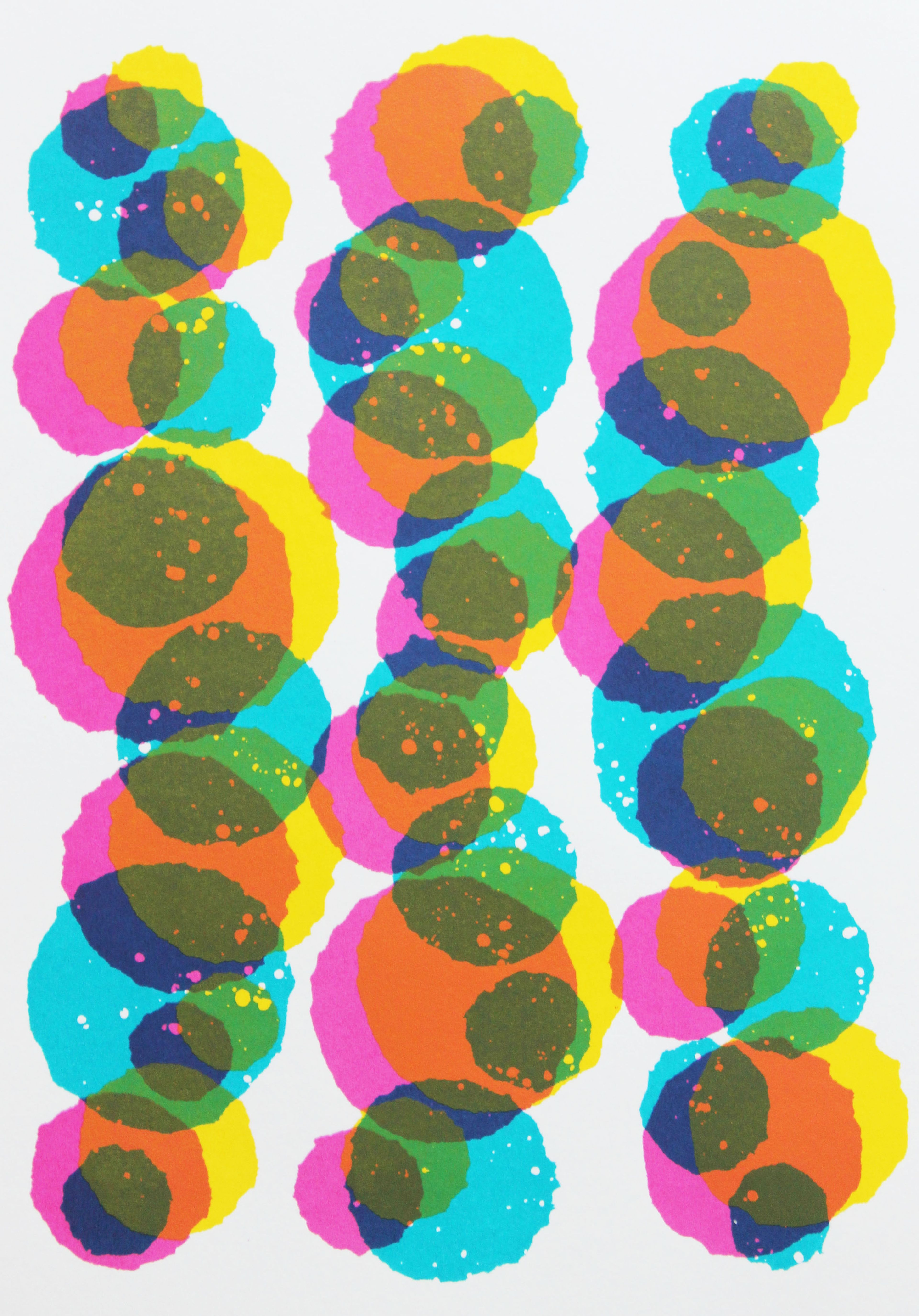 Abstract Screenprint Winter Retreat: Abstract Screenprint using Collage and Photograms ...