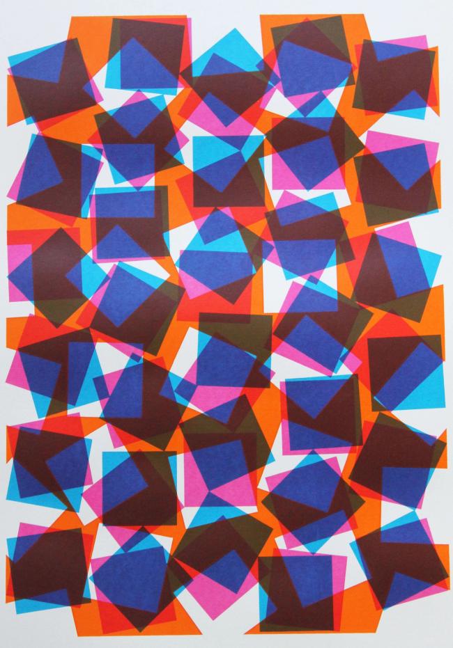 Winter Retreat: Abstract Screenprint using Collage and Photograms ...