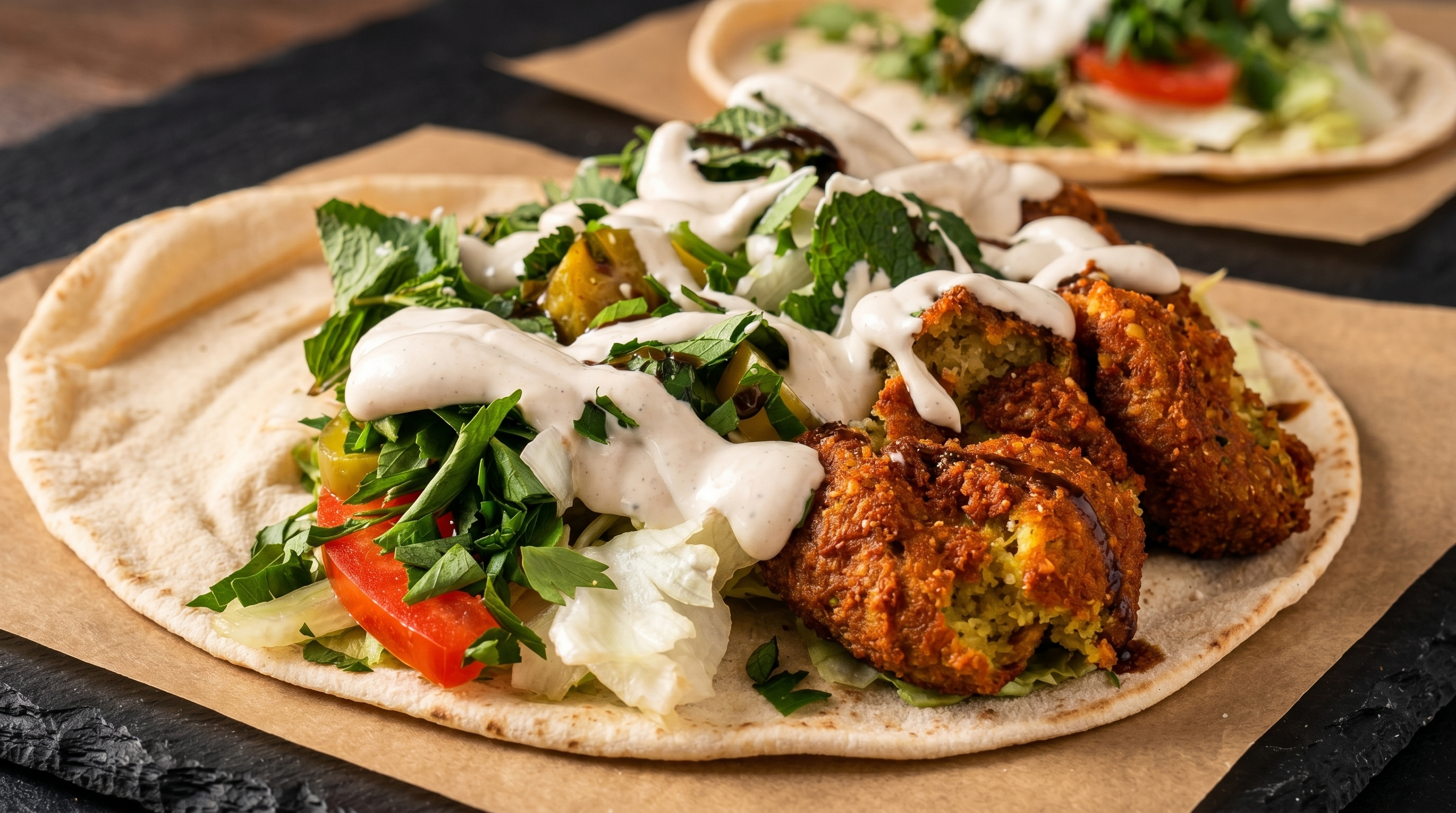 Falafel Wrap "Original" - traditionell und unser beliebtester Wrap!