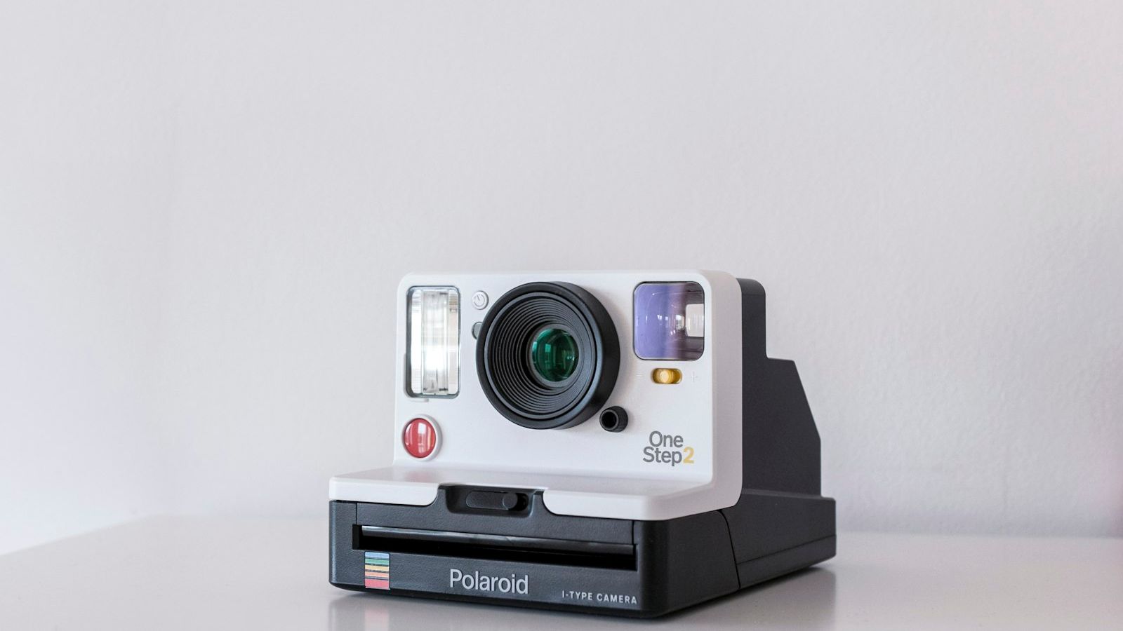 Vintage film cameras and polaroid photos