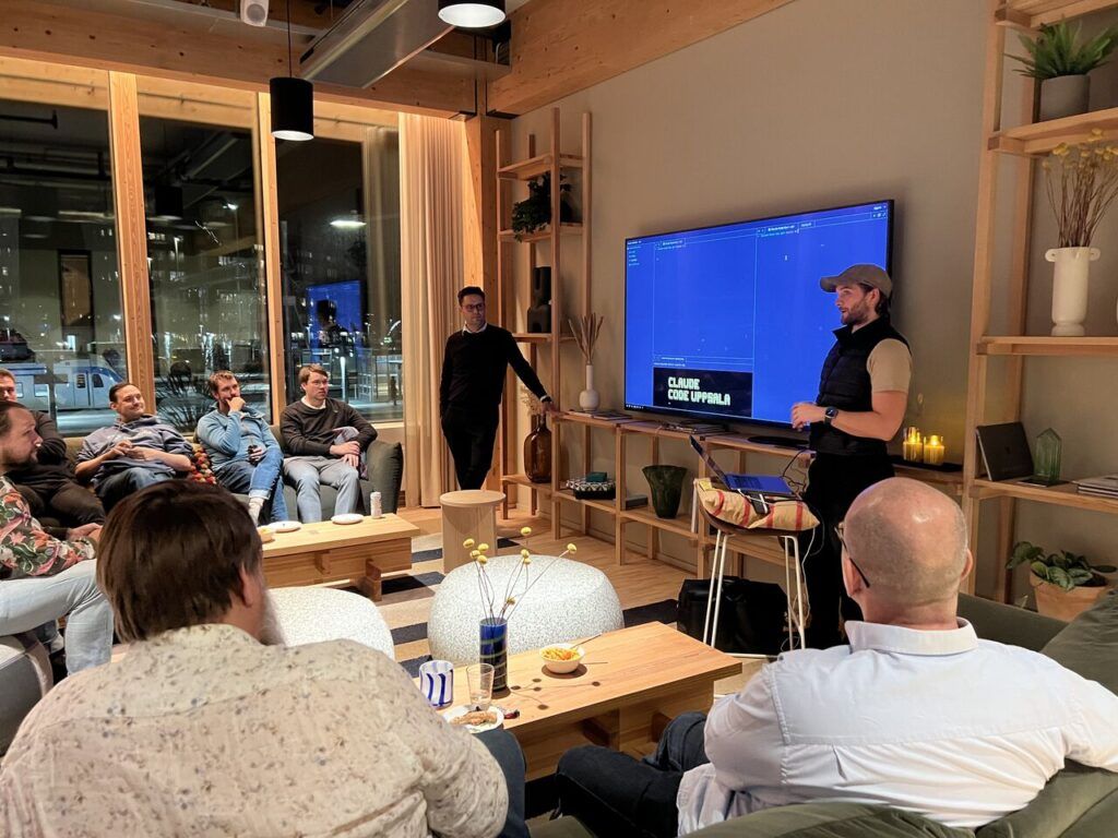 Frontwalker gathered the Claude Code community in Uppsala – an evening filled with energy and learning at Magasin X.
