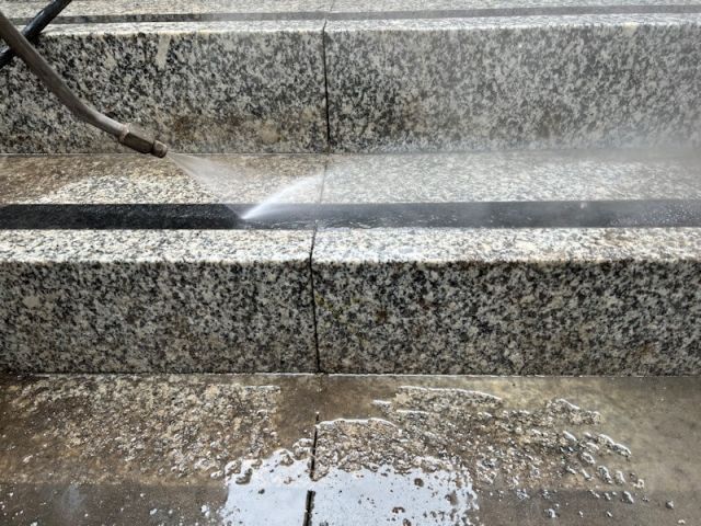 Historic stone cleaning in the Scottish Highlands