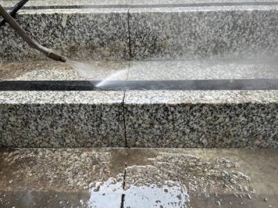 Historic stone cleaning in the Scottish Highlands