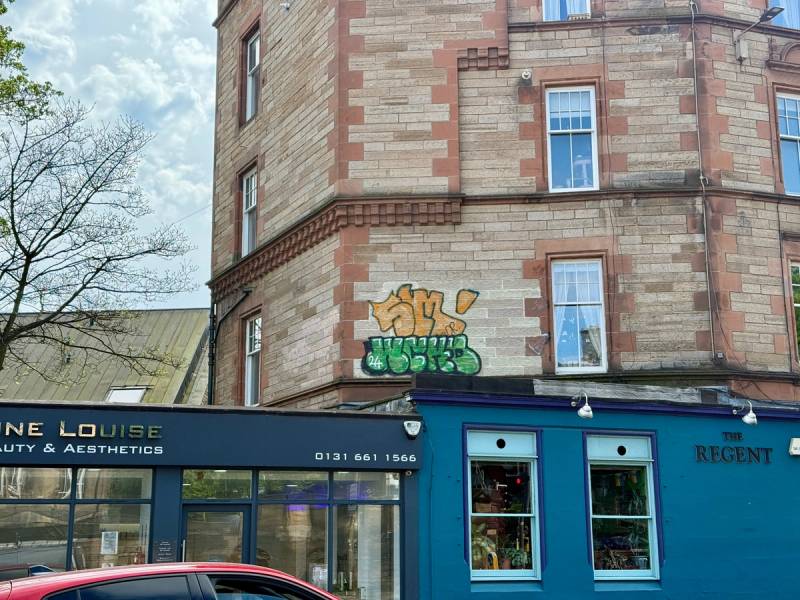 Inaccessible Graffiti In Edinburgh City Centre
