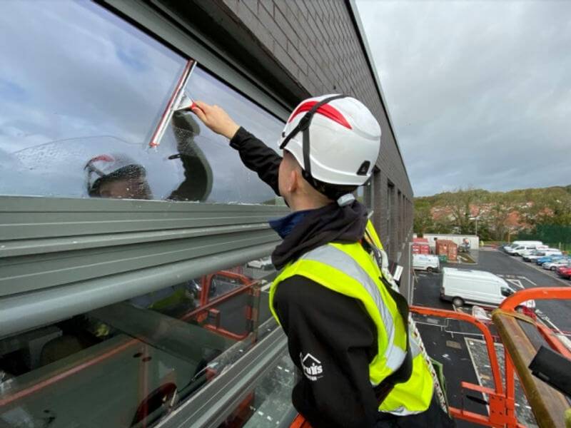 Window Cleaning Commercial Premises in Livingston, Scotland