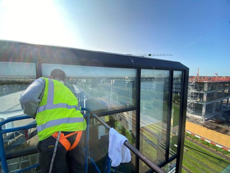 Window Cleaning Commercial Building at Hermiston Gait